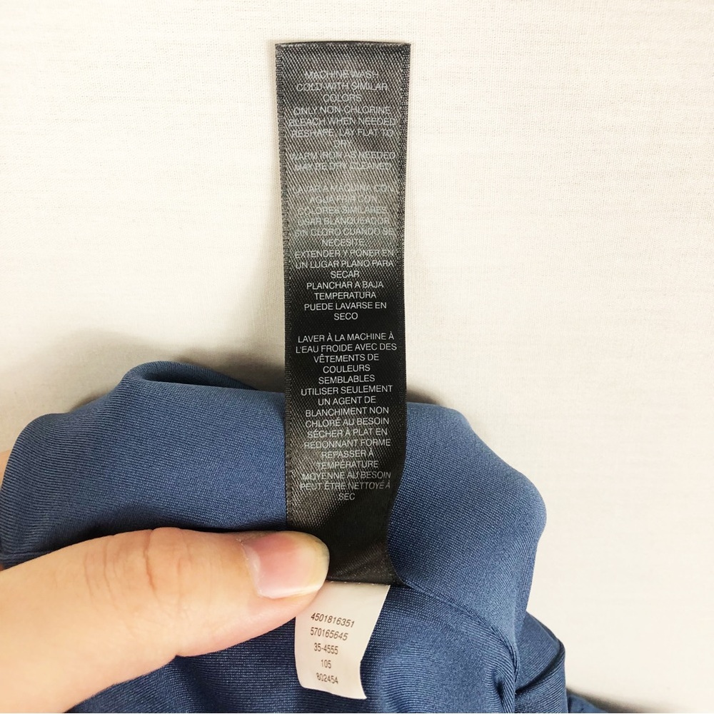 White House Black Market WHBM Seamed Sheath Pencil Dress | Blue | Size 8 - Picture 10 of 10